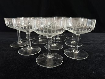 Crystal Stemware Champagne Glasses Set Of 12
