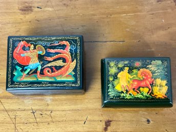 Hand-Painted Russian Lacquer Boxes