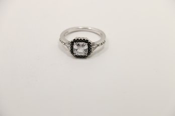 Sterling Silver White Garnet Ring Size 10