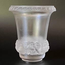 Lalique Frosted Vase -'Quatre Tetes Femmes'- Beautiful Detailing