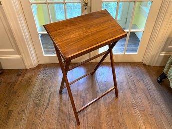 Mahogany Folding Book Stand By W. H. Miller