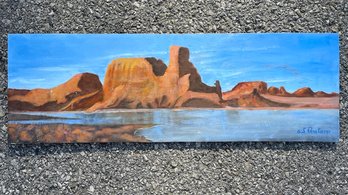 An Original Oil On Board, Southwestern Themed, A.J. Pantaro