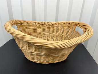 Wicker Laundry Basket Inset Handles 25x19x11