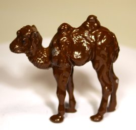 Antique Painted Lead Figure Camel In Original Paint