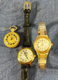 Jewelry - King David Manor Watch, Helbros Quartz Watch And Endura Watch Pendant