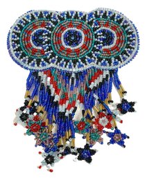 Vintage Native American Indian Micro Beaded Hair Barrette