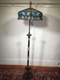 Fabulous Antique Slag Glass Floor Lamp - Could Not Find Mark - This Lamp Is Fantastic - Attic Fresh !