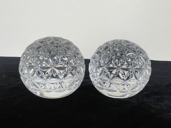 2 Piece Glass Ball Paperweight Collection