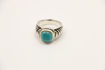 Sterling Silver Turquoise Ring Size 8.75