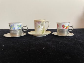 Lot Of Mixed China Teacups With Saucers