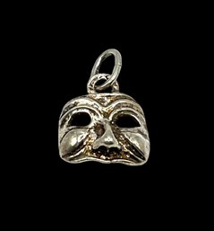 Vintage Sterling Silver Mask Pendant