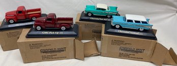 Four Fairfield Mint Die Cast Trucks