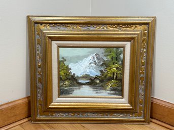 Vintage G Whitman Mountain Landscape Original Oil Painting