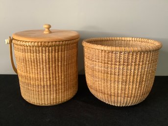 Nantucket Basket Ice Bucket And Basket Pail