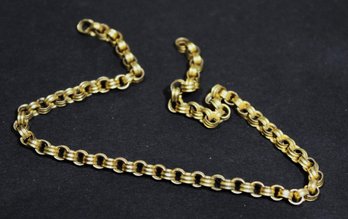 Antique Silver Gilt Fragment Of Chain 10'