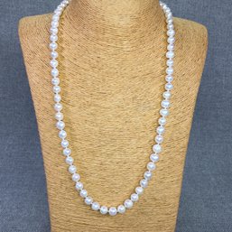 Fantastic Brand New Genuine Cultured Baroque Pearl Necklace With Sterling Silver Clasp - Approx 10mm - Nice !