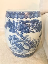 Porcelain Blue And White Garden Stool