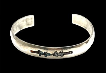 Vintage Sterling Silver Arrows Cuff Bracelet