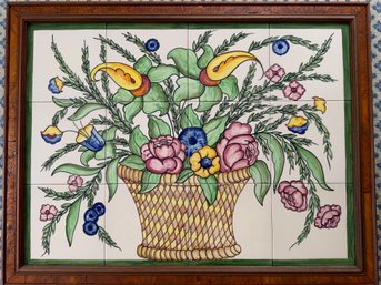 Floral Tile Wall Art