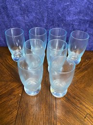 Blue Crystal Glass Tall Glasses