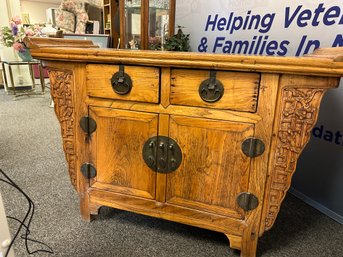 Antique Asian Cabinet - Oriental Lock