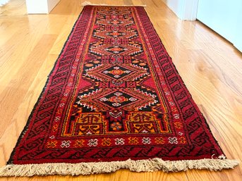 Knotted Wool Oriental Style Runner Rug