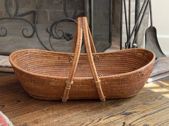 Hold Everything Long Wicker Basket