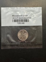 2013-P Uncirculated Roosevelt Dime In Littleton Package
