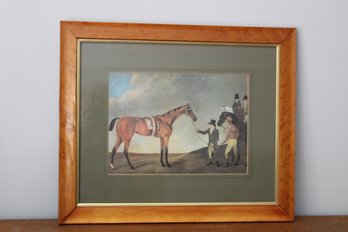 Vintage Framed Lithograph Of The Race Horse Eleanor