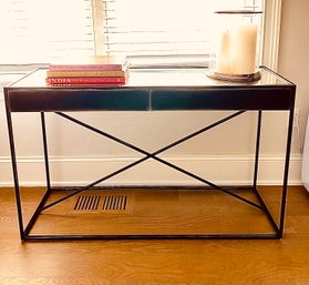 Restoration  Hardware Mirrored Top Console Table