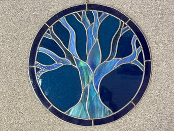 A Gorgeous Vintage Handcrafted Stained Glass Tree