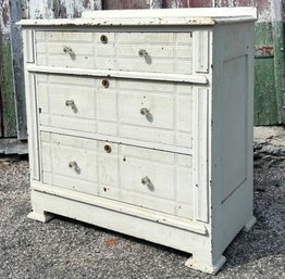 An Antique Carved Oak Dresser - Shabby Chic And Divine!