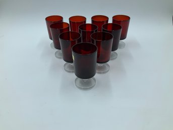 Set Of Luminarc Ruby Glasses