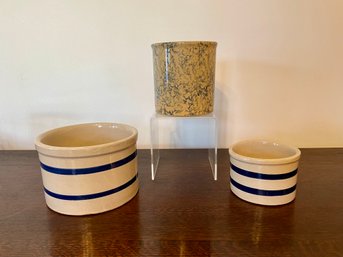 Vintage Robinson - Ransbottom Pottery Crocks, Roseville, Ohio