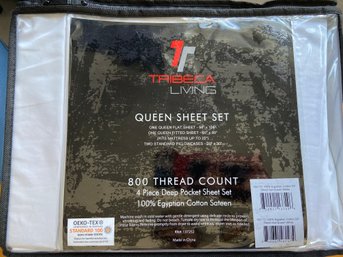 NEW Tribeca Living Queen Sheet Set  800 Thread Count Egyptian Cotton Sateen