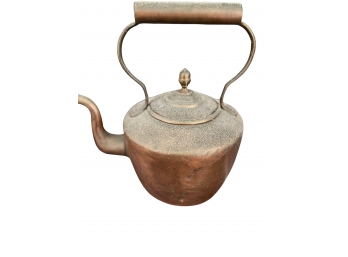 Vintage Copper Teapot With Genie Spout