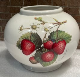Rare Find- Portmeirion Porcelain Strawberry Fair Lamp Base