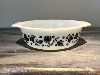 Rare Vintage Pyrex Black Tulip Oval Casserole Dish