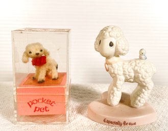 Original Pocket Pet A. J. Ferber, Box 1777 NOS And Samuel J. Butcher For Enesco 1982 Ceramic Lamb