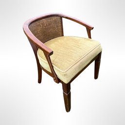 Mid Century Arm Chair With Beautiful Curved Rattan Back