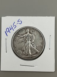 Beautiful 1945-S Walking Liberty Silver Half Dollar