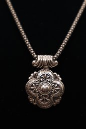 925 Sterling Pendant And Necklace Marked Italy AV