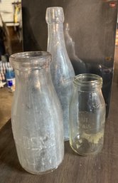 Lait Frais, Borden And Great Barrington Milk Bottle