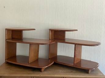 HEYWOOD WAKEFIELD Three-Tier Surfboard End Tables