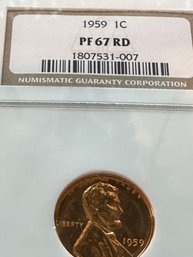 Lincoln Memorial Reverse 1959 1C  PF67RD