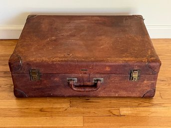 Vintage Leather Suitcase By Hartmann - With Key