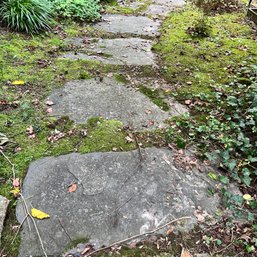 A Group Of Large Old And Weathered Beautiful Bluestone Pavers