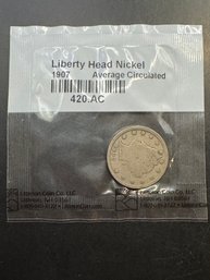 1907 Liberty Head Nickel In Littleton Package