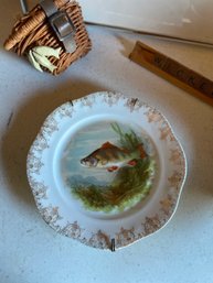 Antique Bass Fish Decorative Plate