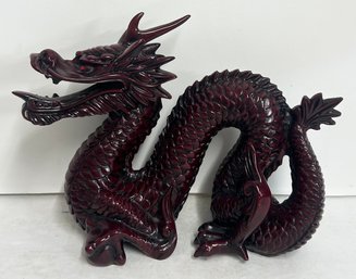 Vintage Chinese Resin Dragon W/ Rhinestone Eyes